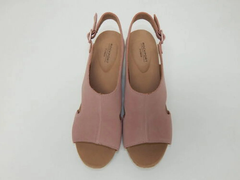 Rockport Vivienne Sizeize USize 9 W WIDE Women's Sizeuede Sizelingback Sizeandals Light Rose