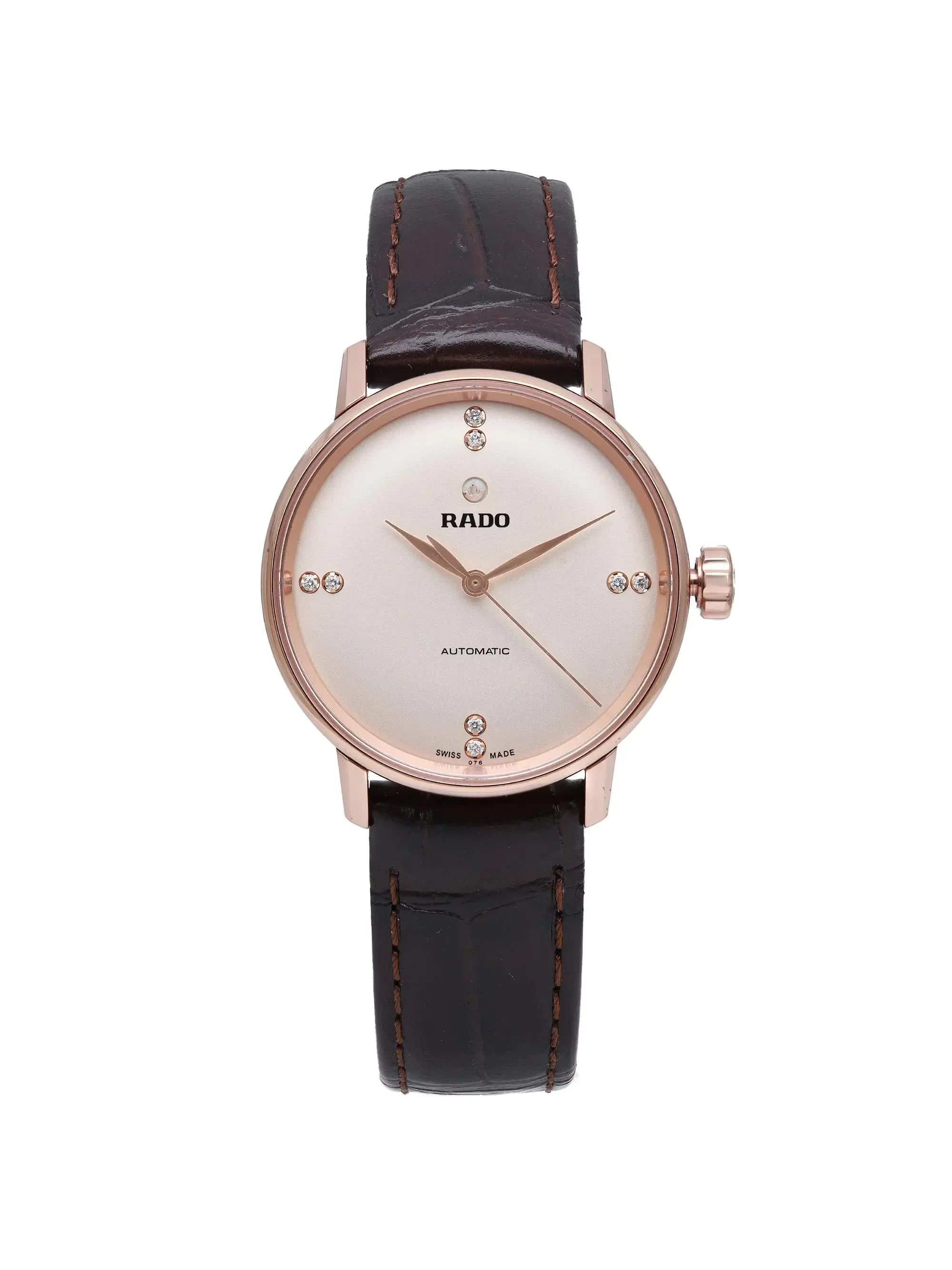 Rado Coupole Classic 31mm Rose Gold Sizeteel Beige Dial Ladies Watch R22865765