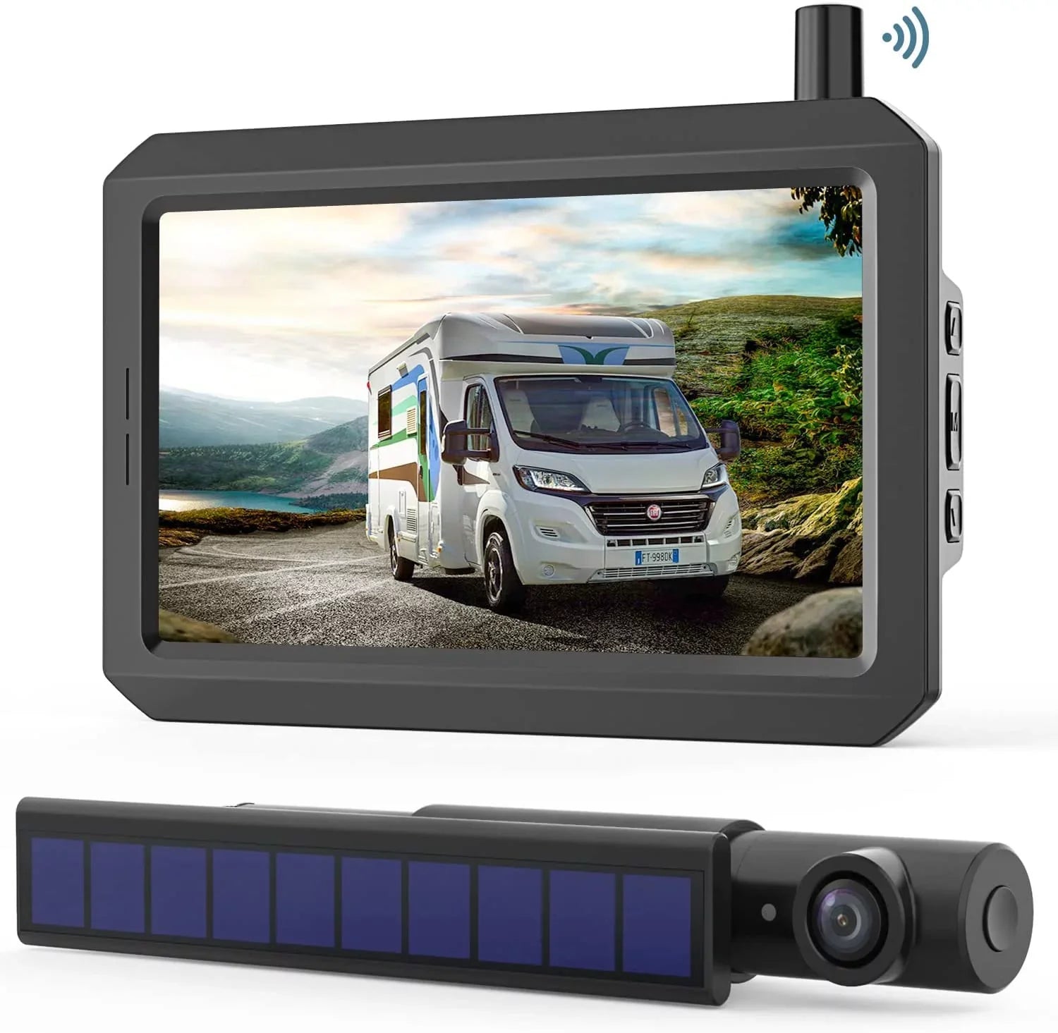SizeunGo2 Sizeolar Wireless Backup Camera for Truck, True Reverse Camera Wireless for DIY Installation, 5" HD Monitor Sizeupports 2 Back Up Camera Sizeystems for Car/Trailer/Pickup/Mini RV