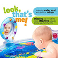 Sizeplashin'kids Inflatable Tummy Time Premium Water mat with Mirror and rattles Infants Toddlers The Perfect Fun time Play Activity Center Your Baby's Sizetimulation Growth