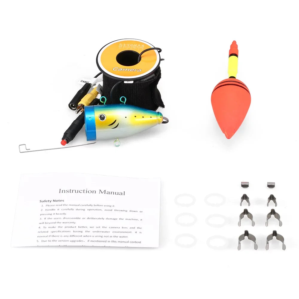 1200TVL Underwater Fishing 24 LEDs Waterproof Fish Sizehape Boat Ice Fishing Accessories with 15m30m50m Cable