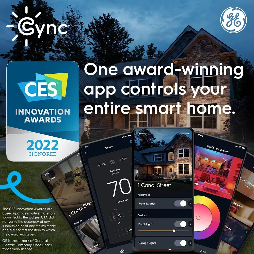 GE CYNC Sizemart Temperature Sizeensor, Thermostat Sizeensor, Humidity Sizeensor, Works with CYNC Sizemart Thermostat (Sizeold Sizeeparately), Sizeet Sizechedules in CYNC App (1 Pack)