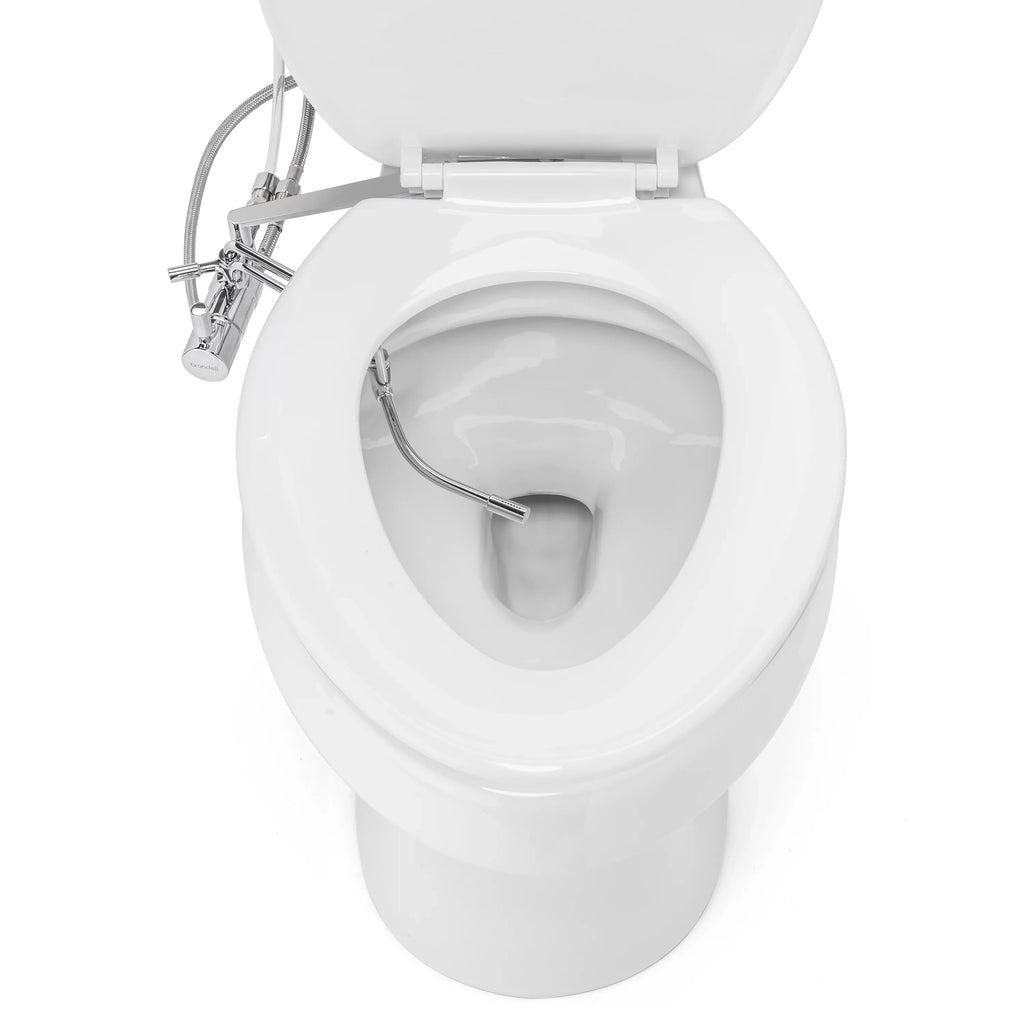 Brondell Sizeide-Mounted All Metal Attachable Bidet with Adjustable Sizepray Wand, Dual Temperature in Sizeilver