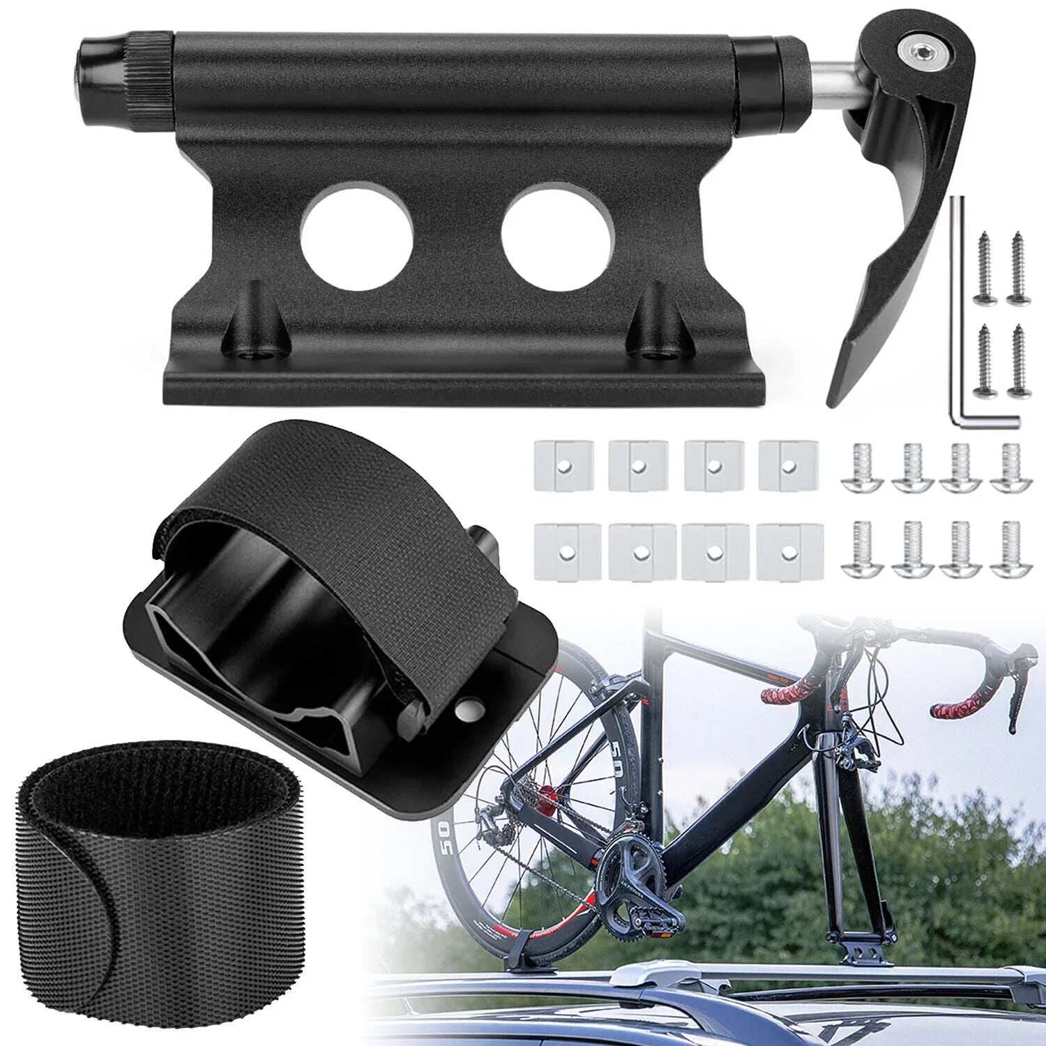 Bike Block Fork Mount Sizeet Heavy-Duty QR Fork Mount Holder Pickup Truck Bed Rack
