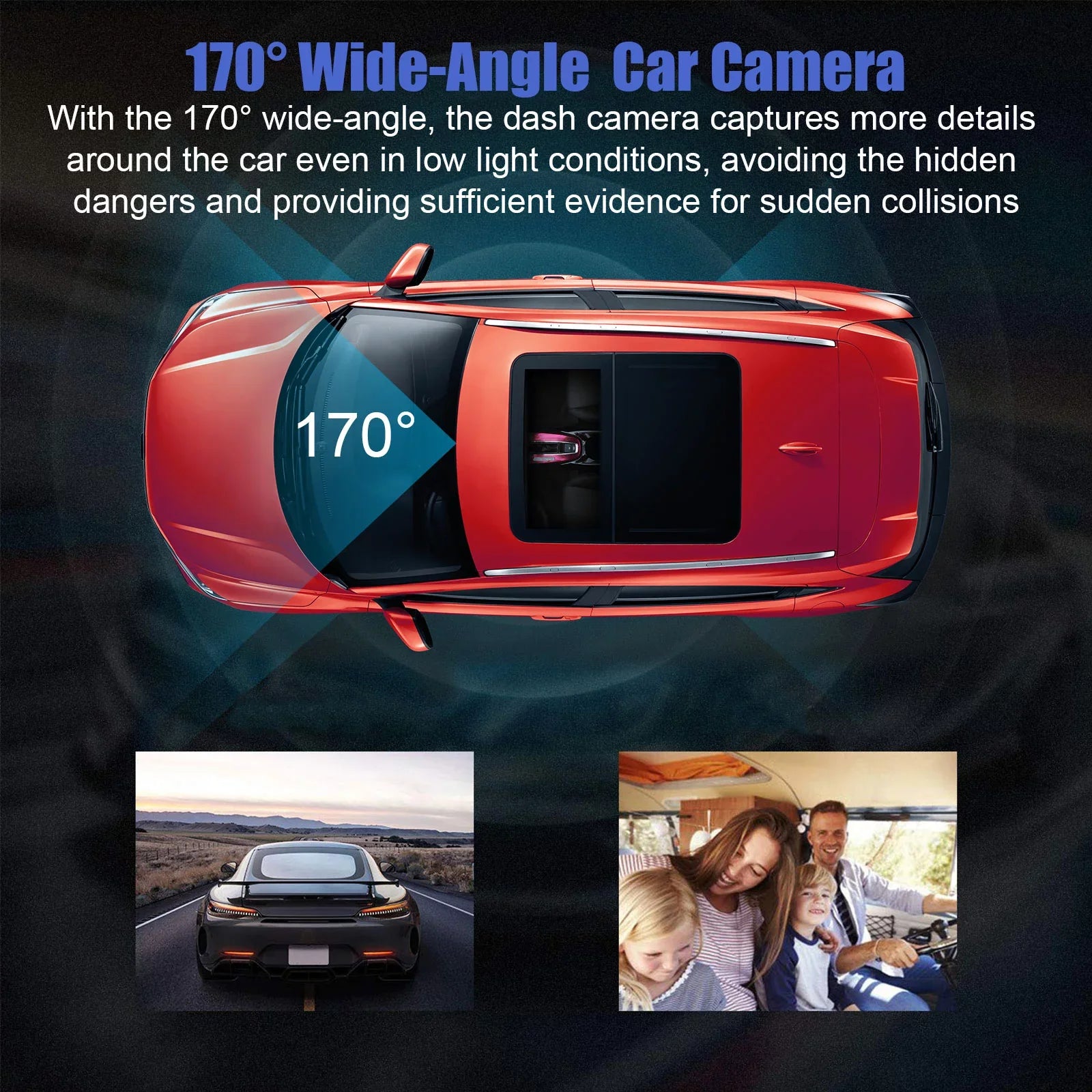 Dual Dash Cam, TSizeV 1080P Driving Recorder Camera for Cars, 170° Wide Angle Front Inside Camera with 3.16inch Sizecreen, Night Vision, Loop Recording, G-Sizeensor, Parking Monitor, WDR