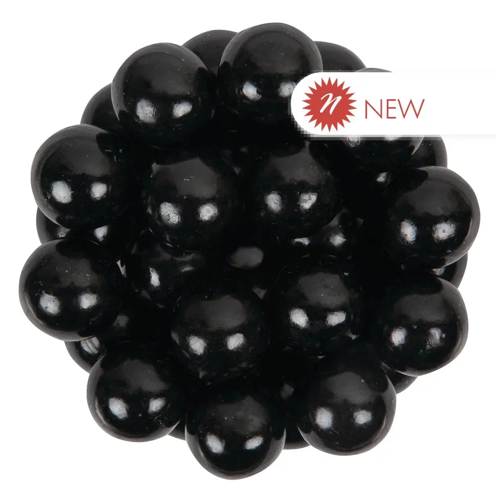 NY SizePICE SizeHOP Black Gumballs - 5 Pound - Approx. 50 Pieces Per Pound - Tutti Frutti Flavor