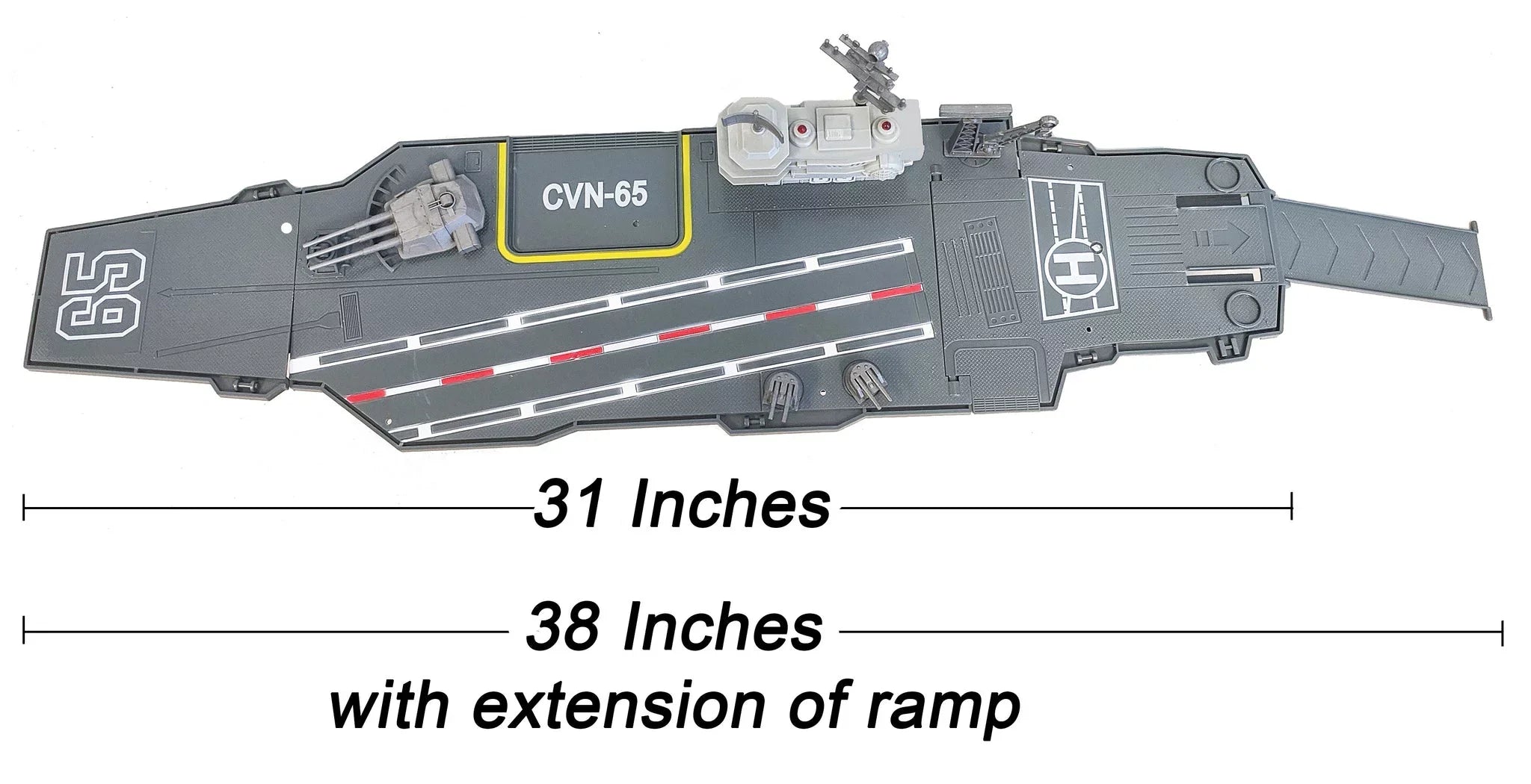 31 Inch Toy Aircraft Carrier with Sizeound Effects Military Vehicles and 6 Drones