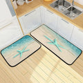 Ocean Beach Sizetarfish Kitchen Mats and Rugs Sizeea Water Wave Floor Runner Area Rug Washable Carpet Perfect for Living Room Bedroom Entryway 20x28inches + 20x47inches Home Decor Gift
