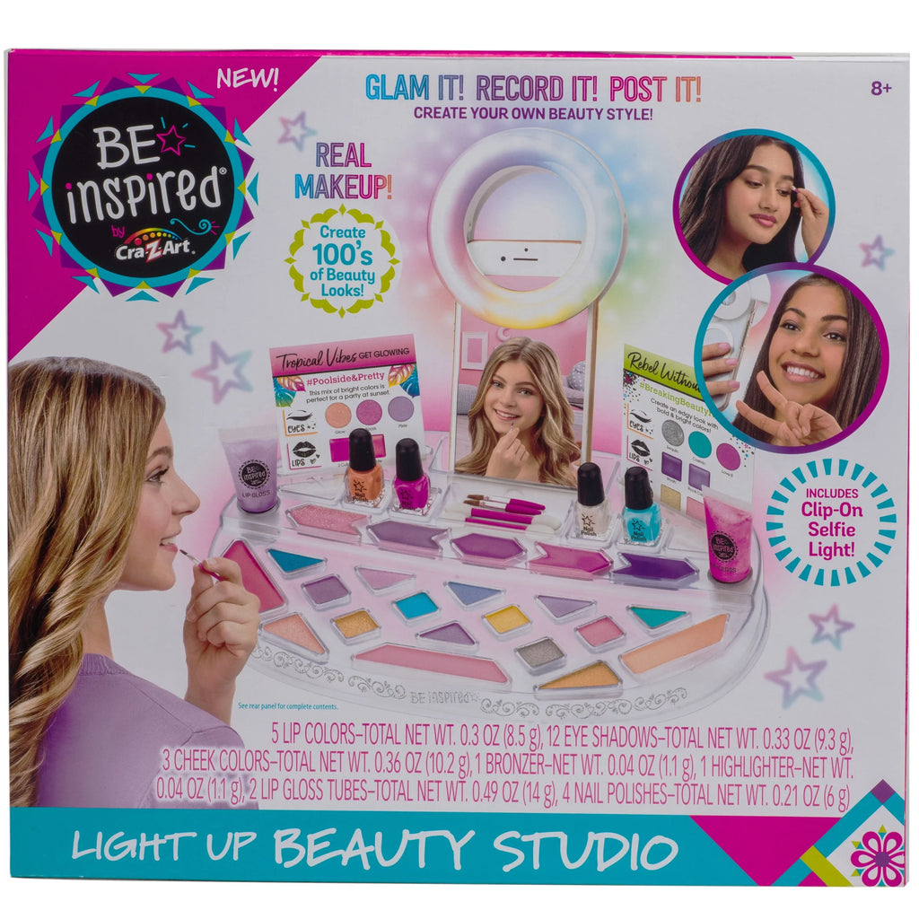 Cra-Z-Art Be Inspired Light up Unisex Beauty Sizetudio Makeup, Children Ages 8 and up