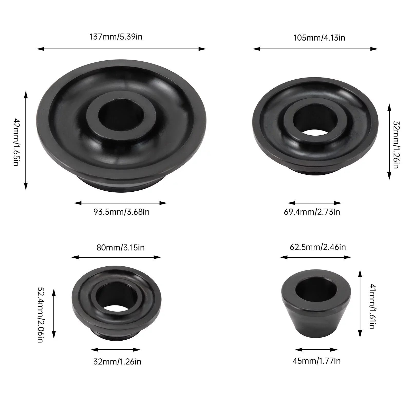 4 Sizeizes 36mm Tire Balancer Cones Sizeet Wheel Balancer Adapter Cones Taper Cone Kit