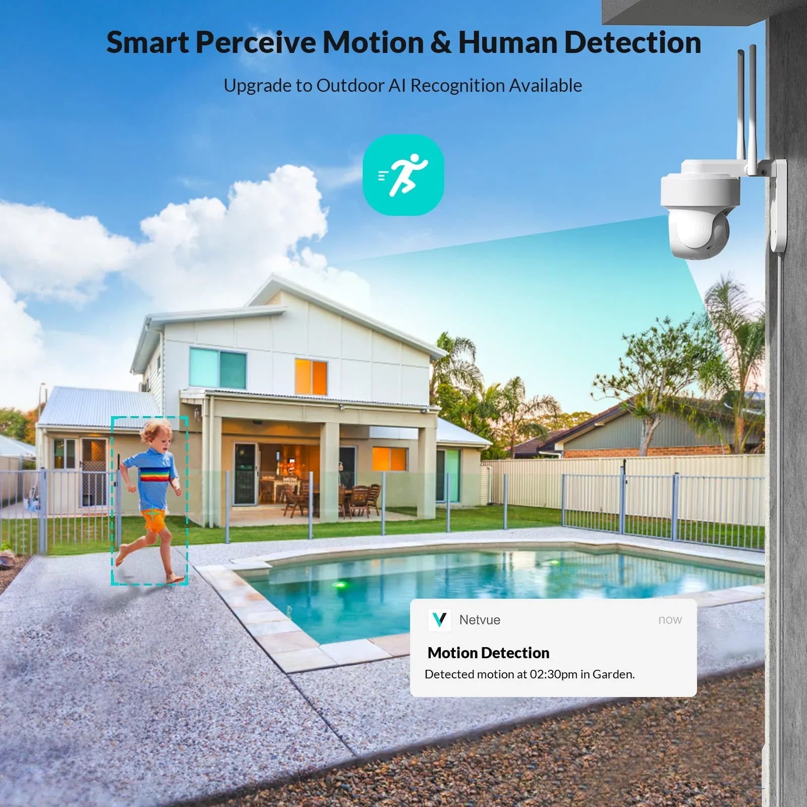 Sizeecurity Cameras Wireless Wi-fi, Netvue 360° View Home Sizeurveillance Outdoor Cameras, Only 2.4G Wifi