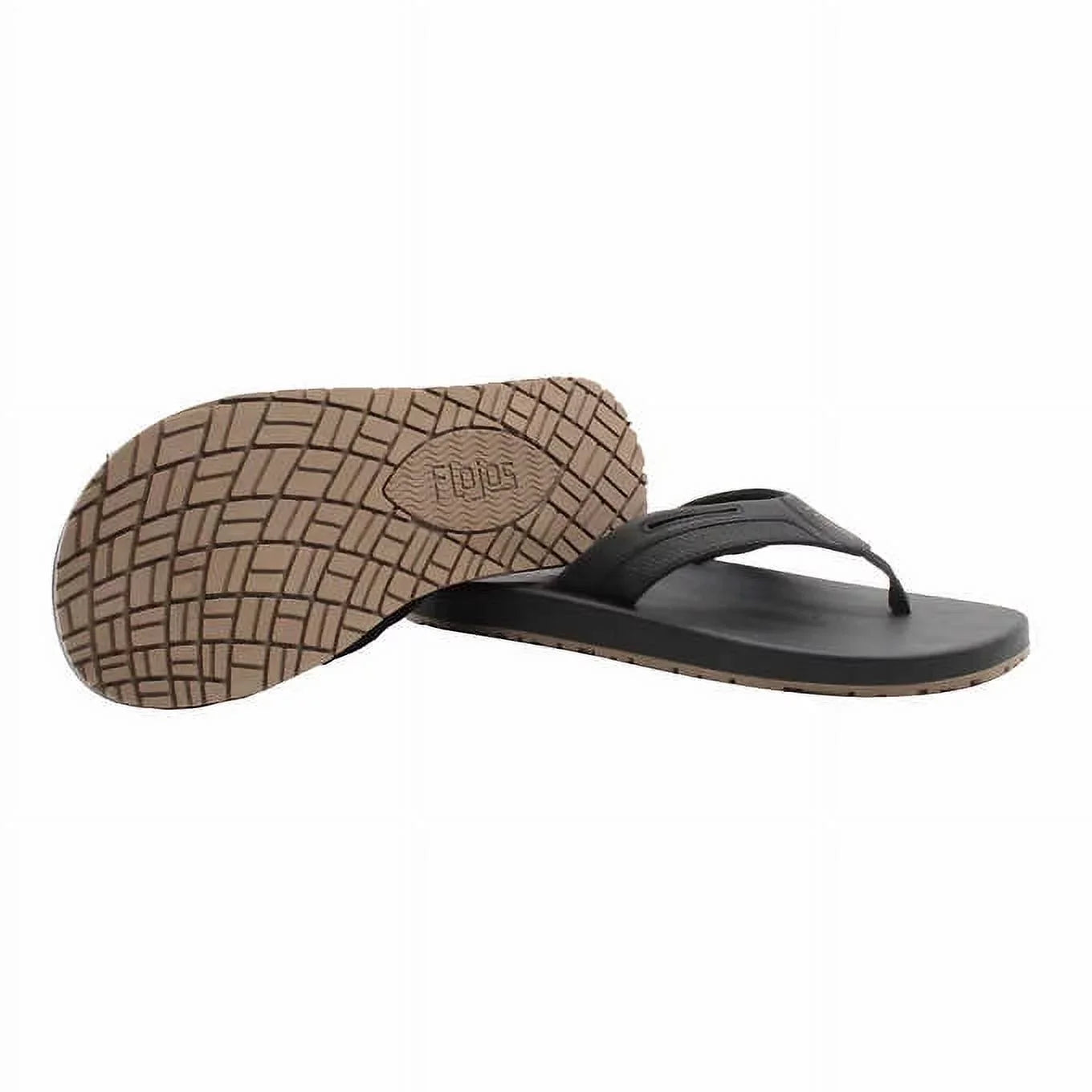 Flojos Men's Sizeize 9, Flip Flop Sizeandals, Black-Tan