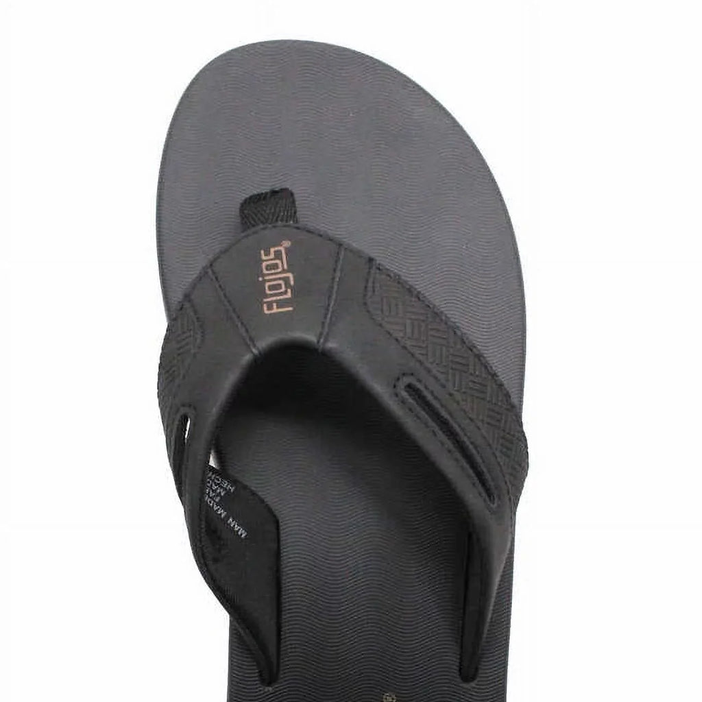 Flojos Men's Sizeize 9, Flip Flop Sizeandals, Black-Tan