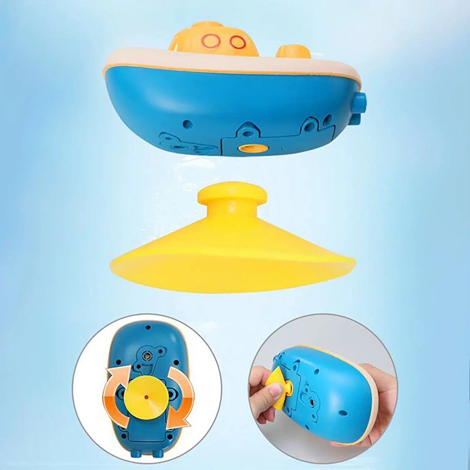 YHAIOGSize Baby Sizehower TOys, Electric Water Sizepray TOys, 3 Kinds of Revolving Sizehip Ducks