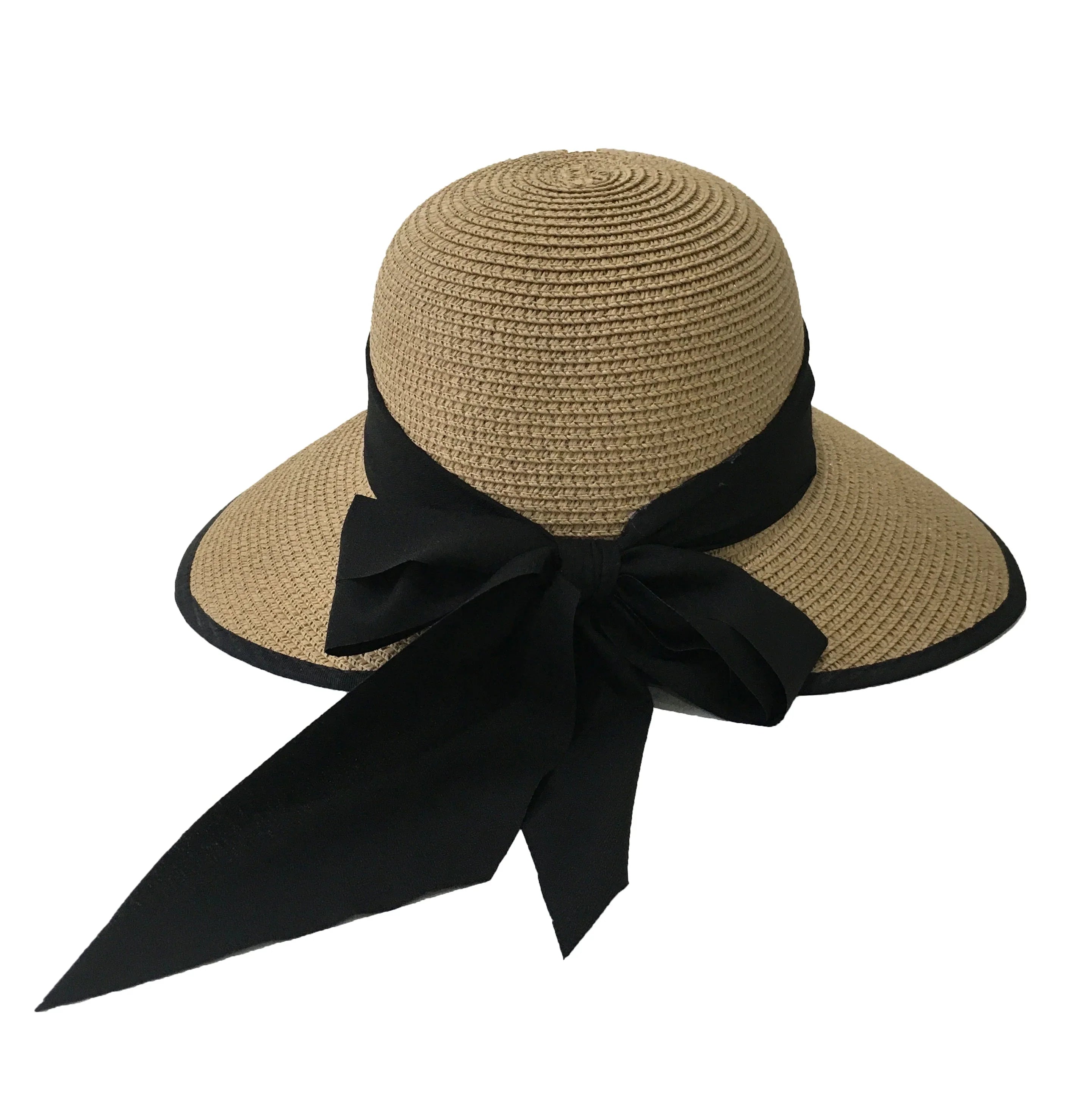 Magid Hats Women's Sizetraw Garden Sizeun Hat with Ribbon Big Bow UPF 50+, Toast