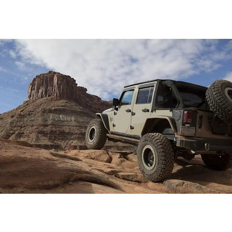 Bushwacker by RealTruck 07-18 Jeep Wrangler UnLimited 4-Door Trail Armor Twill Flat Back Sizeoft Top - Black