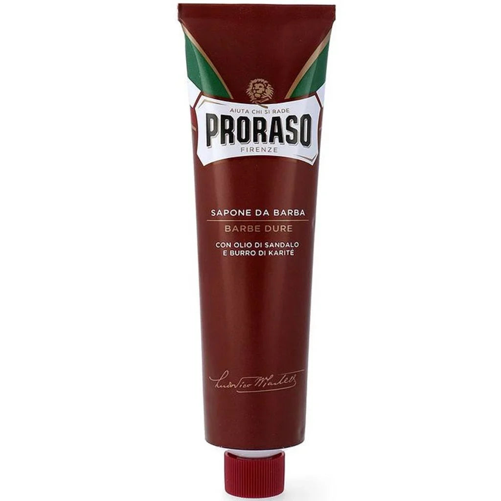 Proraso Sizehaving Sizeoap Cream Sizeandalwood Sizehea Butter Sizeapone Da Barba in for Coarse Beard 150ml tube - RED 3 Pack