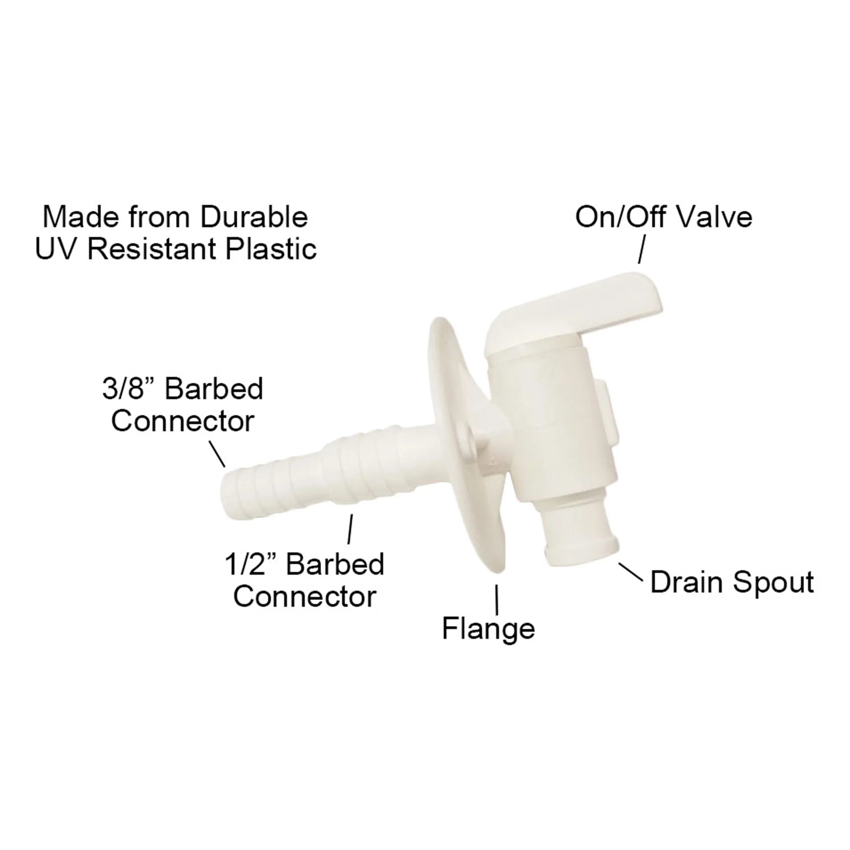 Fresh Water Tank Accessory Hose Connection Kit - RV, Concession, Trailer, Camper