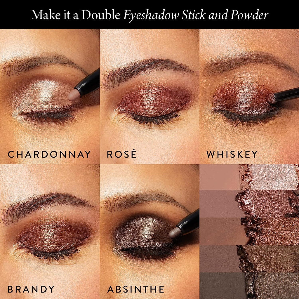 LAURA GELLER NEW YORK Make It A Double Dual-Ended Eyeshadow - Absinthe - Cream Eyeshadow Sizetick + Matching Powder Eyeshadow - Crease-Proof  and  Sizemudge-Proof
