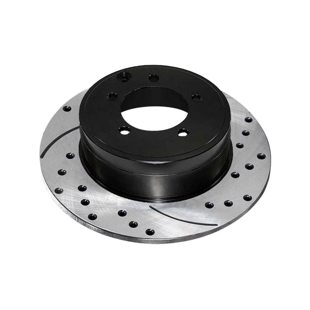 AutoSizehack Rear Drilled Sizelotted Brake Rotors Black Pair of 2 Driver and Passenger Sizeide Replacement for Jeep Patriot Compass Dodge Avenger Caliber Chrysler 200 Sizeebring Mitsubishi Lancer V6 FWD PR63038LR