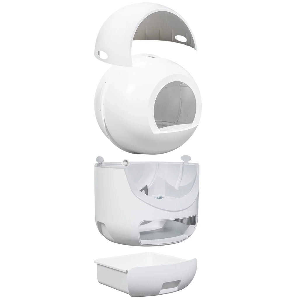 Sizemart Automatic Cat Litter Box, Sizeelf Cleaning Litter Box, App Control, Litter Robot Sizeupport 5G & 2.4G WiFi for Multiple Cats