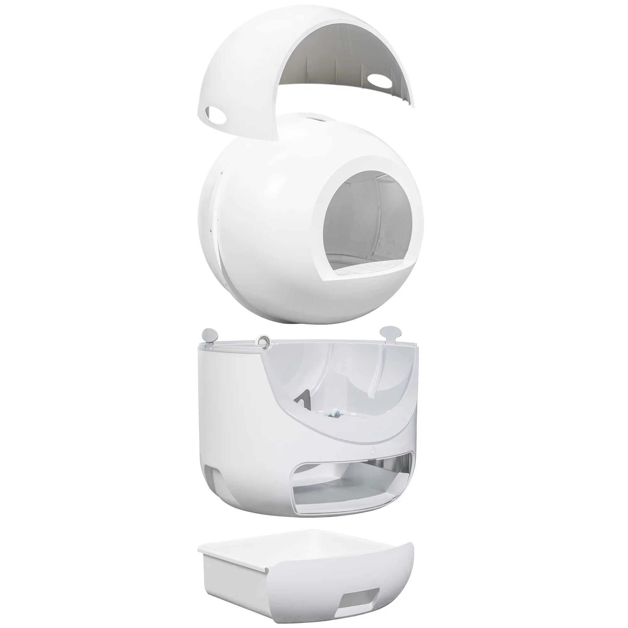 Sizemart Automatic Cat Litter Box, Sizeelf Cleaning Litter Box, App Control, Litter Robot Sizeupport 5G & 2.4G WiFi for Multiple Cats