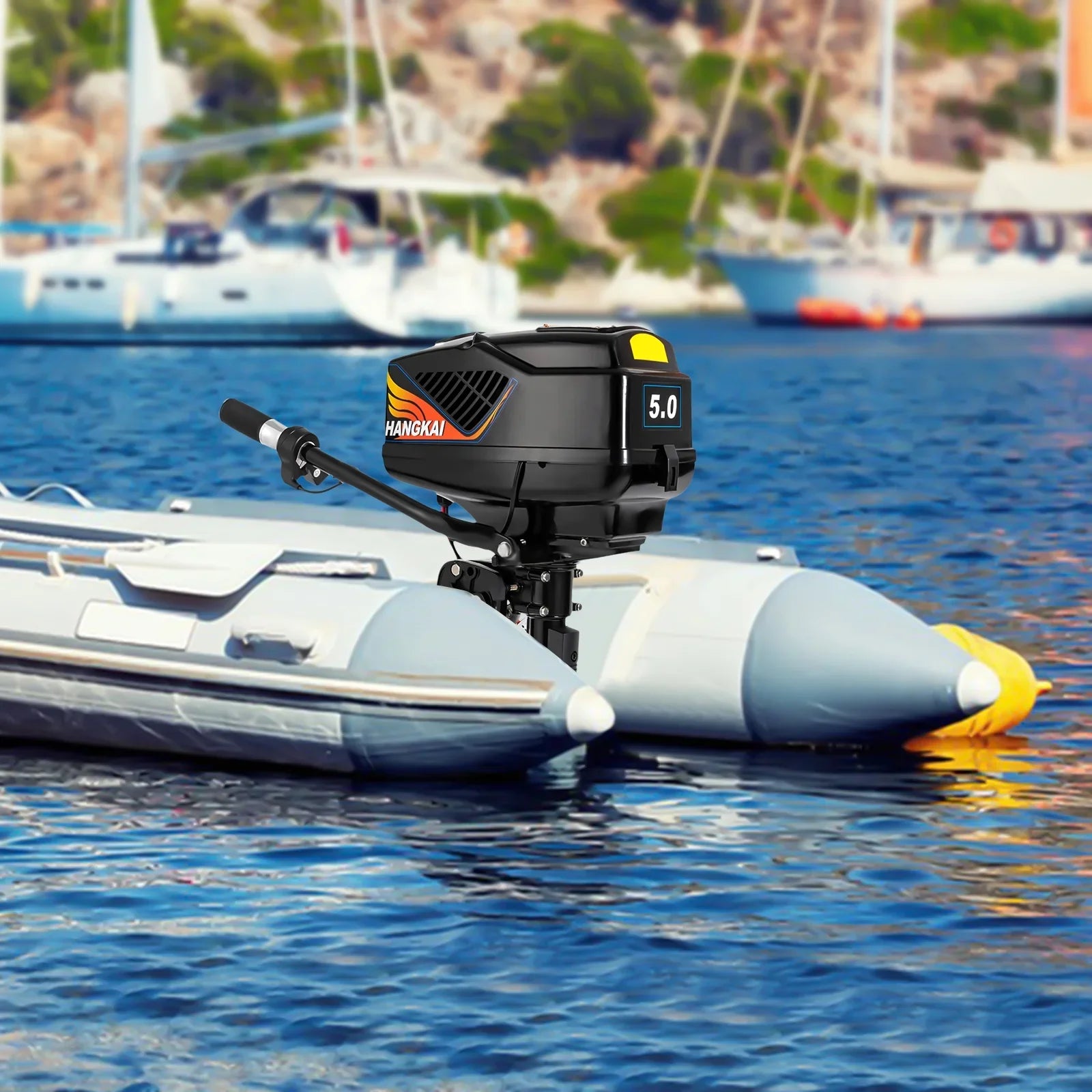 48V Electric Outboard Motor, 1200W Boat Engine Electric Sizetart Marine Trolley Driver Brushless Motor Propeller