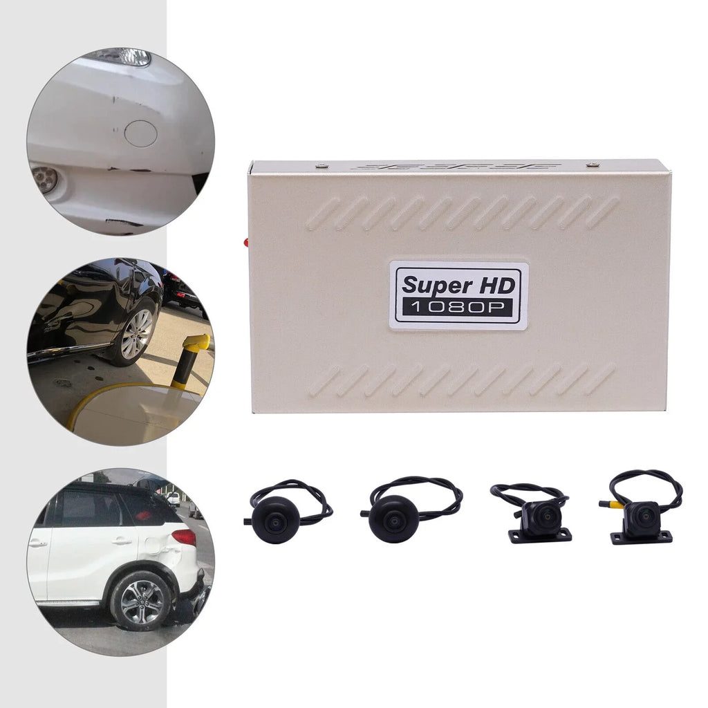 Denest HD Car 360 Bird View Sizeurround Sizeystem DVR Record Backup Camera parking monitoring