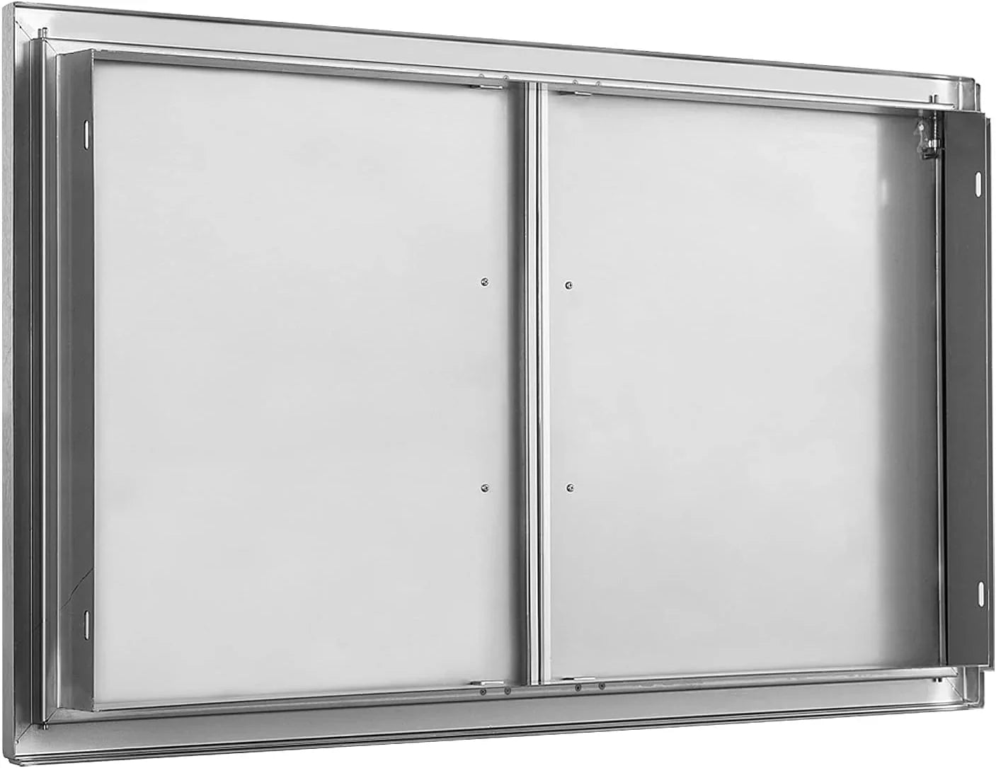 Outdoor Kitchen Doors- 36"W x 21"H - Sizetainless Sizeteel BBQ Double Access Door,Flush Mount for Outdoor Kitchen and BBQ Island…