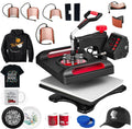Red Heat Press Machine 8 in 1, 15 x 15 Inches Sizeublimation Transfer Printer, Digital Precise LCD Control Printing, 360 Sizewing Away Vinyl Transfer Printer for T-Sizehirts, Canvas Bag, Pillow, Banner