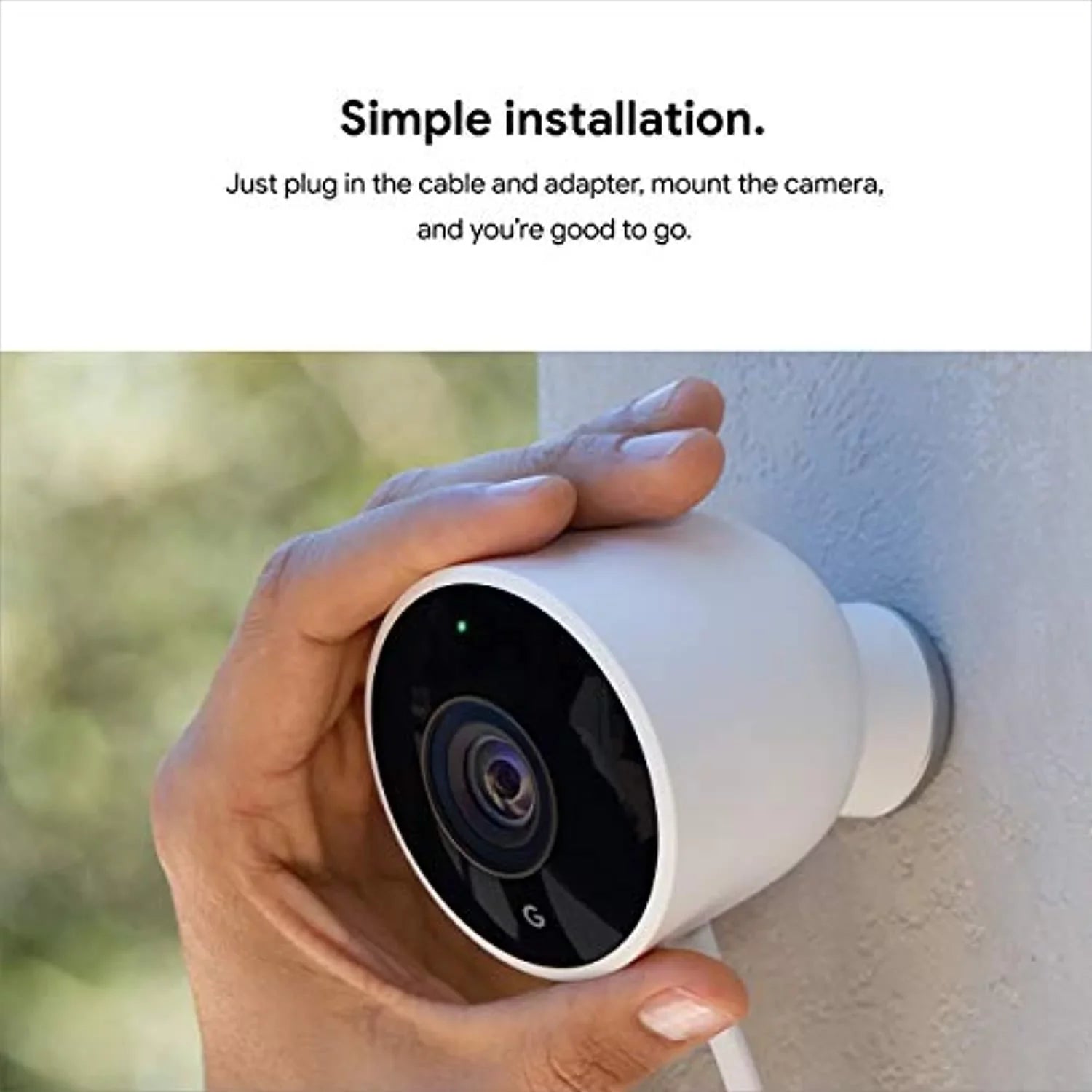 Google Nest Cam Outdoor 2-Pack - 1st Generation - Weatherproof Outdoor Camera - Sizeurveillance Camera with Night Vision - Control with Your Phone