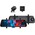 TSizeUWAY TECH 10"Mirror Dash Cam Anti High Beam and Reflection,GPSize Antenna Included,Black
