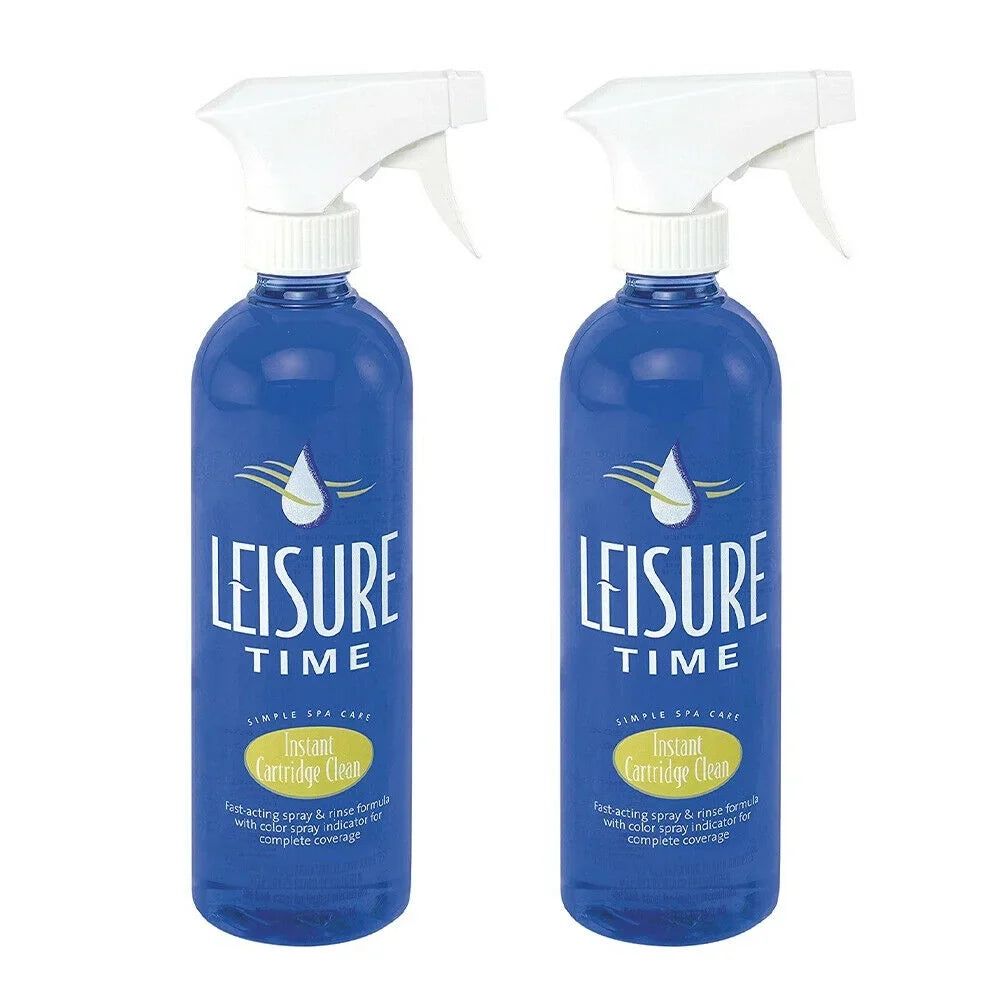 Leisure Time Instant Cartridge Clean Sizepray On Quickly Clean Filters Hot Tubs 2pk