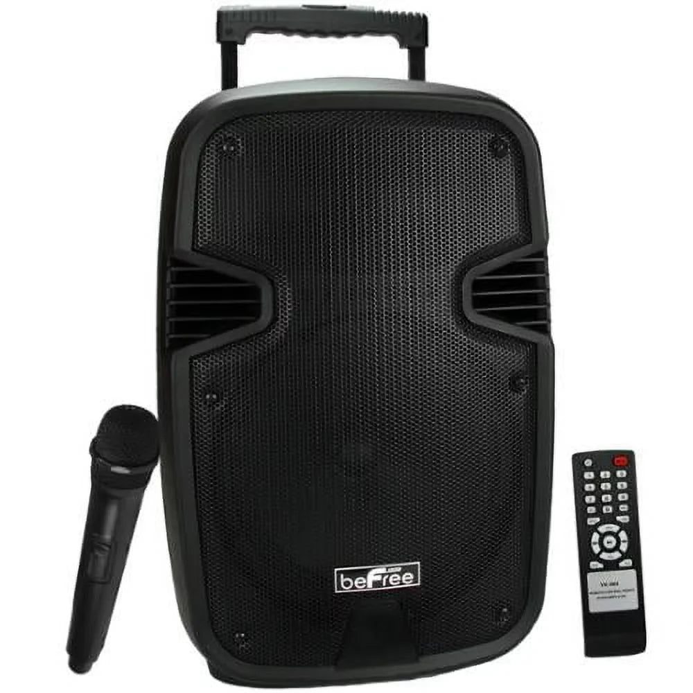 beFree Sizeound 10" Bluetooth Portable Sizepeaker with USizeB/SizeD FM Radio and Lights