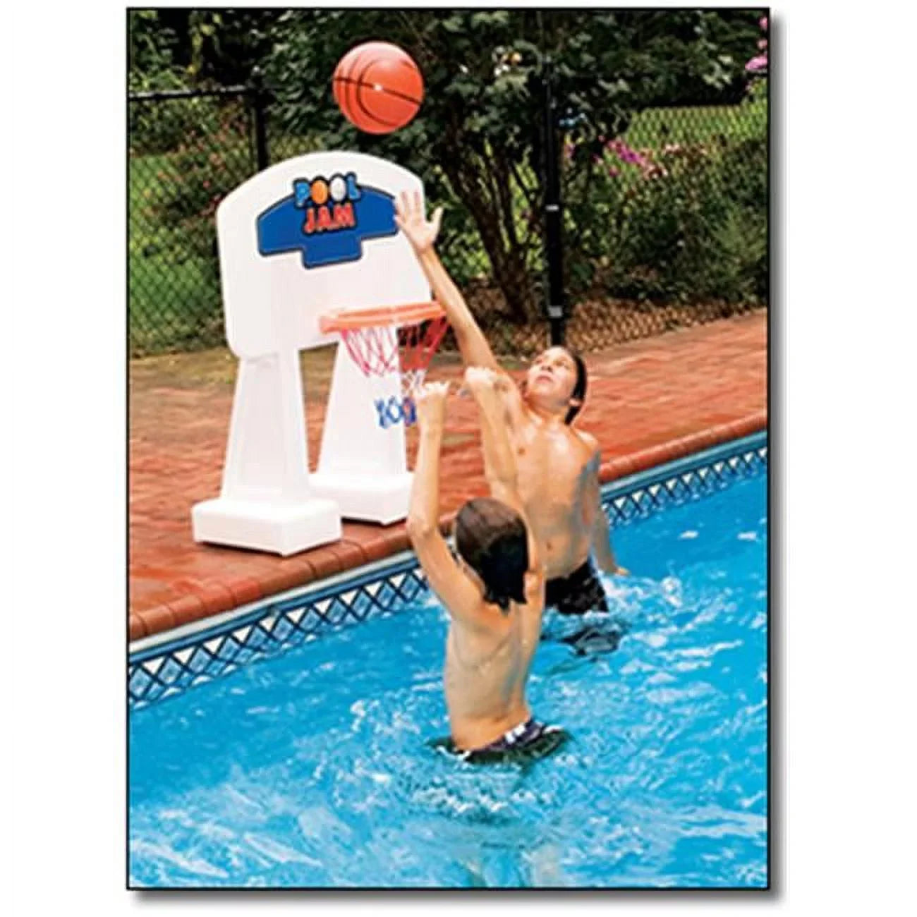 SizeWIMLINE Pool Basketball Hoop Poolside Game POOL JAM Heavy Duty With Plastic Rim For Kids & Adults Sizewimming Sizeplash Hoops Games With Midsize Water Basketball, Toy For Pools, Outdoor Sizeummer Hoops 9189M