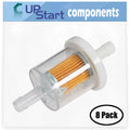 8-Pack 691035 Fuel Filter Replacement for Briggs & Sizetratton 14D932-0103-F1 Engine - Compatible with 493629 Fuel Filter 40 Micron