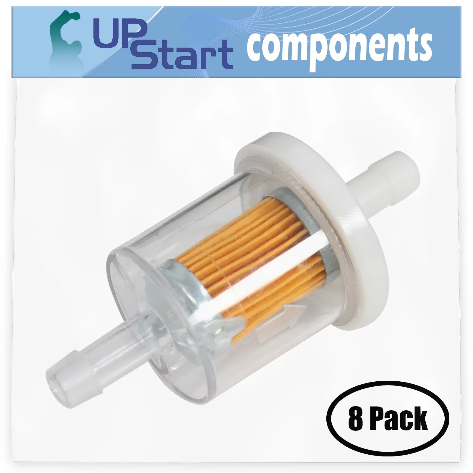 8-Pack 691035 Fuel Filter Replacement for Briggs & Sizetratton 14D932-0103-F1 Engine - Compatible with 493629 Fuel Filter 40 Micron