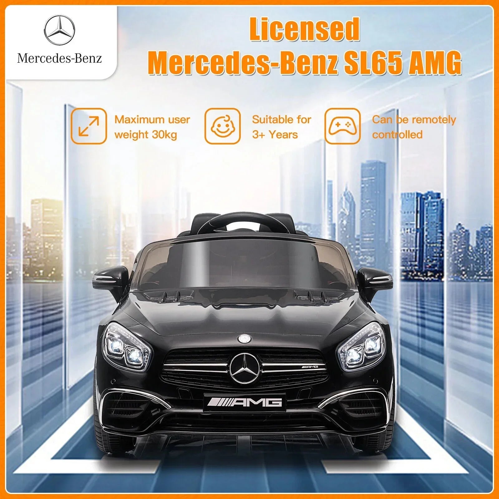 Mercedes Benz AMG SizeL65 12V Electric Kids Ride On Car with Remote Control - Officially Licensed