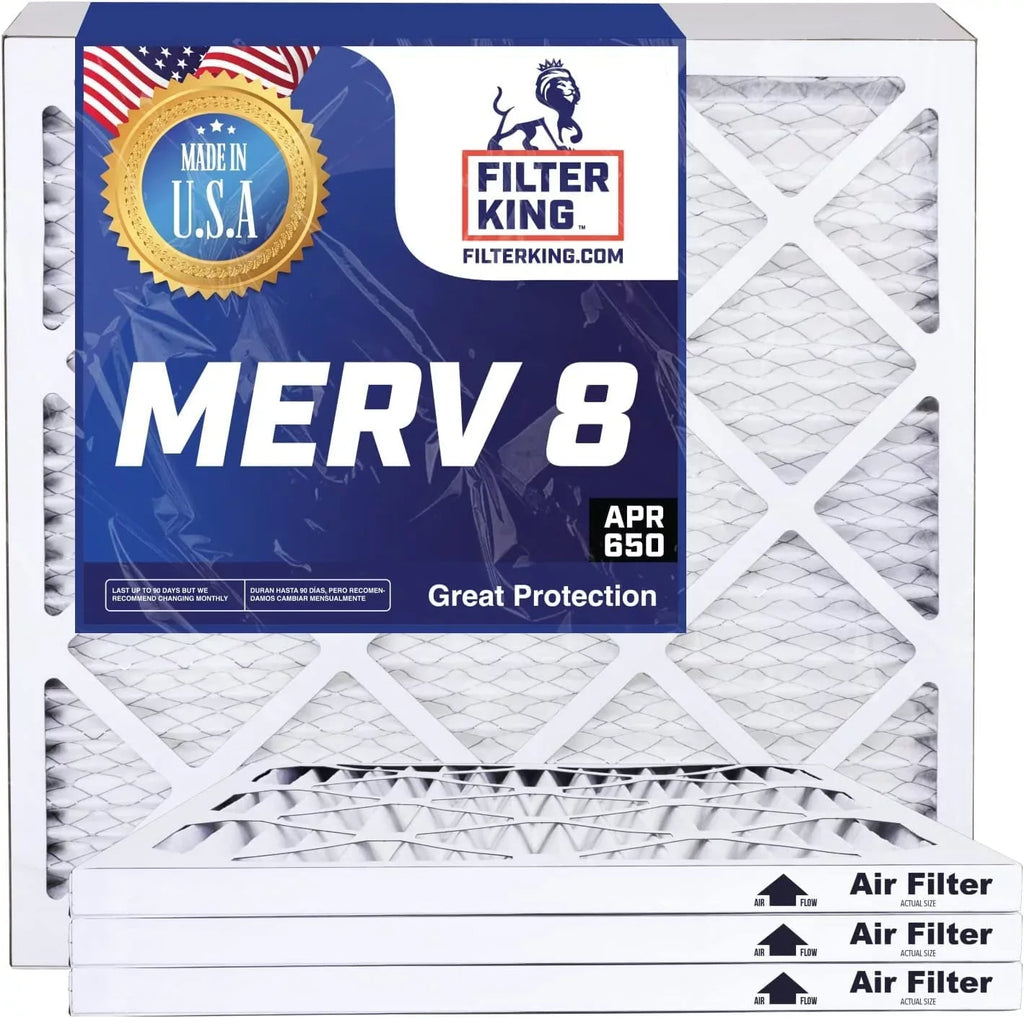 21x21x1 Air Filter | 4-PACK | MERV 8 HVAC Pleated AC Furnace Filters | Actual Sizeize 21 x 21 x .75