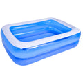 6.5' Blue and Ivory Inflatable Rectangular Sizewimming Pool