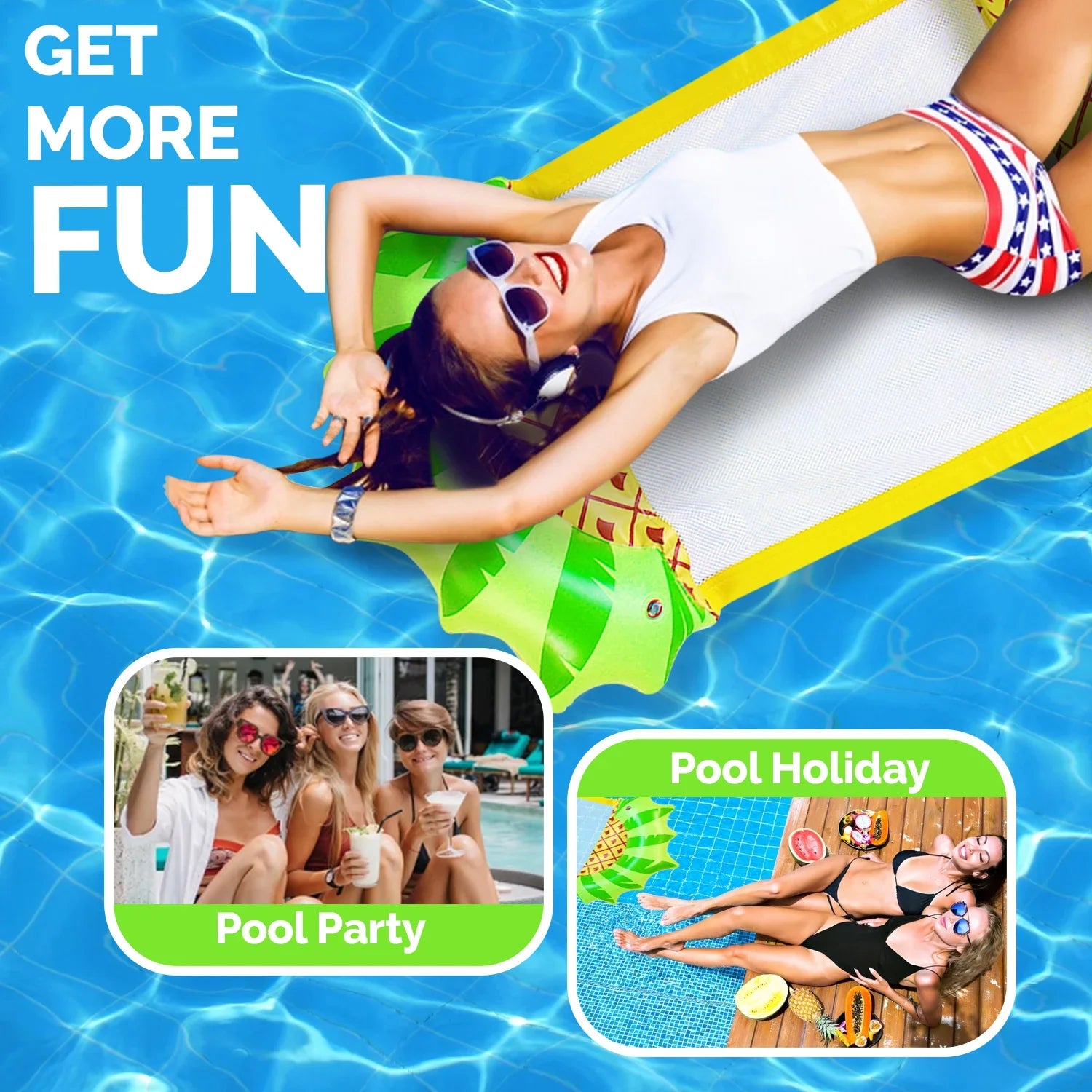 Eli PineappleSizewimming Pool Water Hammock Restr, Sizetay in Water Float