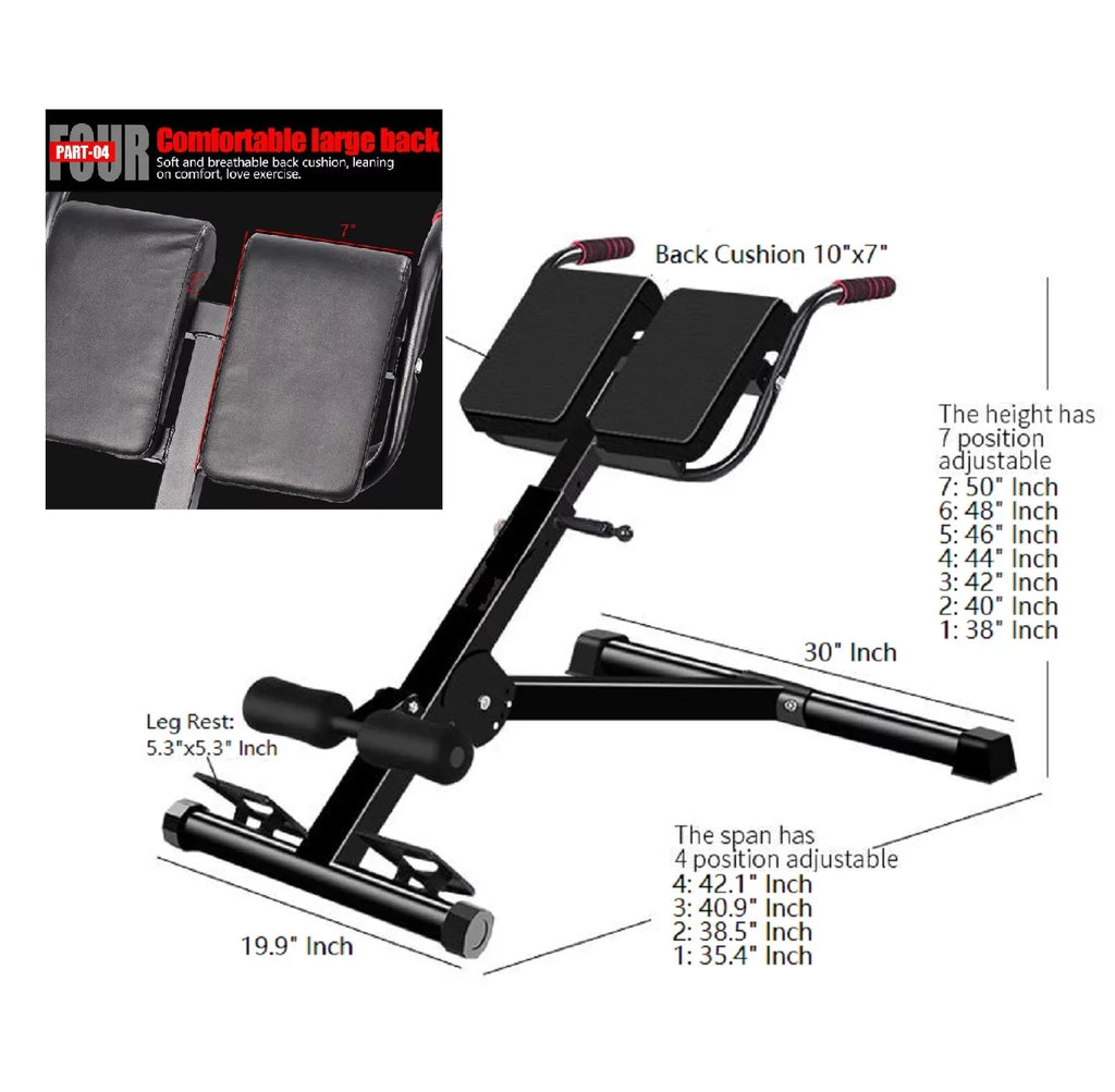 X Factor Adjustable Ab Back Core Sizetrength Exercise Fitness Hyper Extension Roman Chair Exercise Bench Abdominal Sizetrength Training Workout Home Gym
