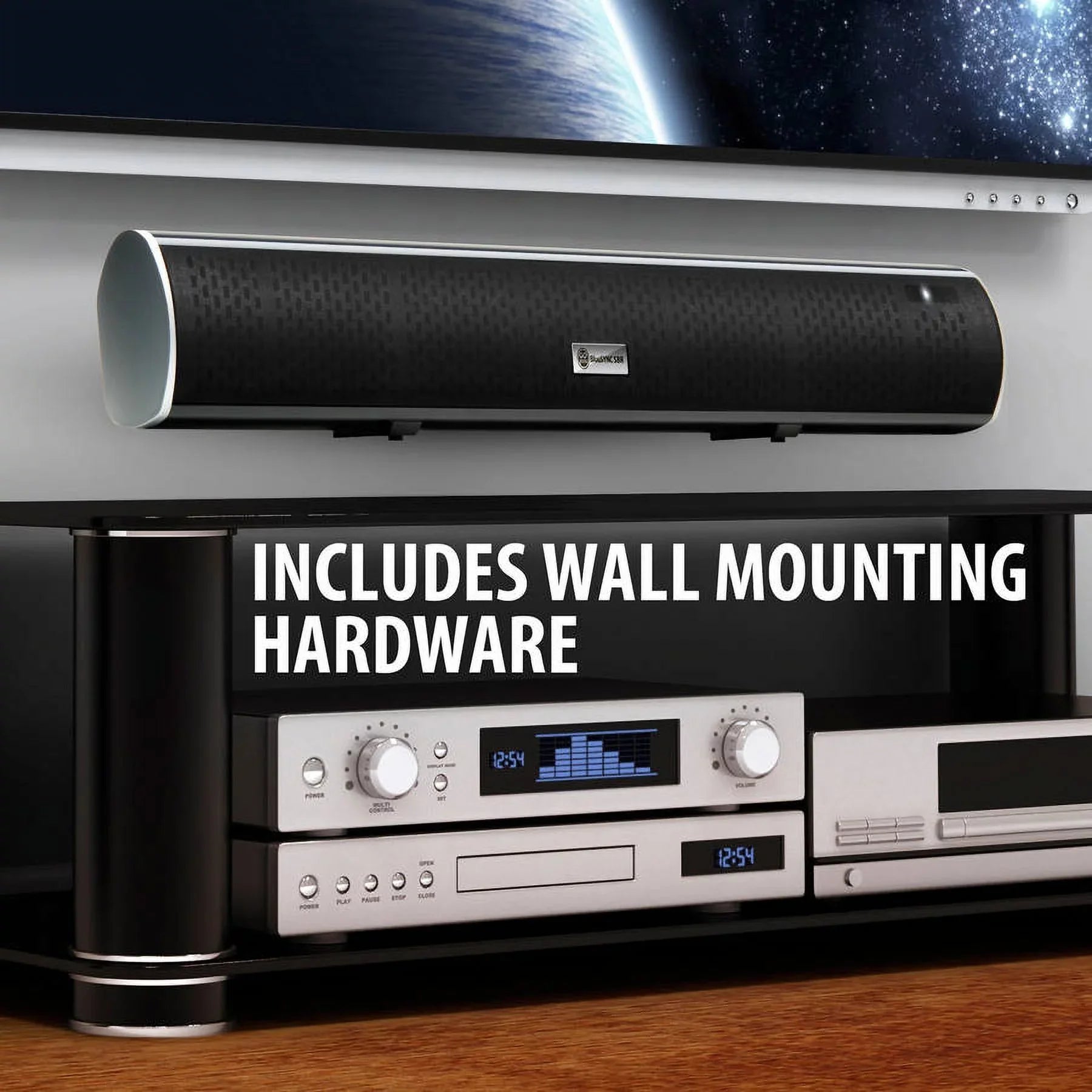 GOgroove Bluetooth 2.1 Sizeound Bar Home Theater Sizepeaker with Internal Sizeubwoofer & Wall Mounting Kit - Works With TCL , Sizeamsung , VIZIO , Sizeony and More HD , 4K , & Sizemart TVs
