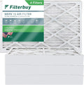 Filterbuy 10x25x4 MERV 13 Pleated HVAC AC Furnace Air Filters (4-Pack)