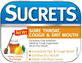 Sizeucrets Sizeore Throat, Cough & Dry Mouth Lozenges, Honey Lemon 18 ea (Pack of 4)