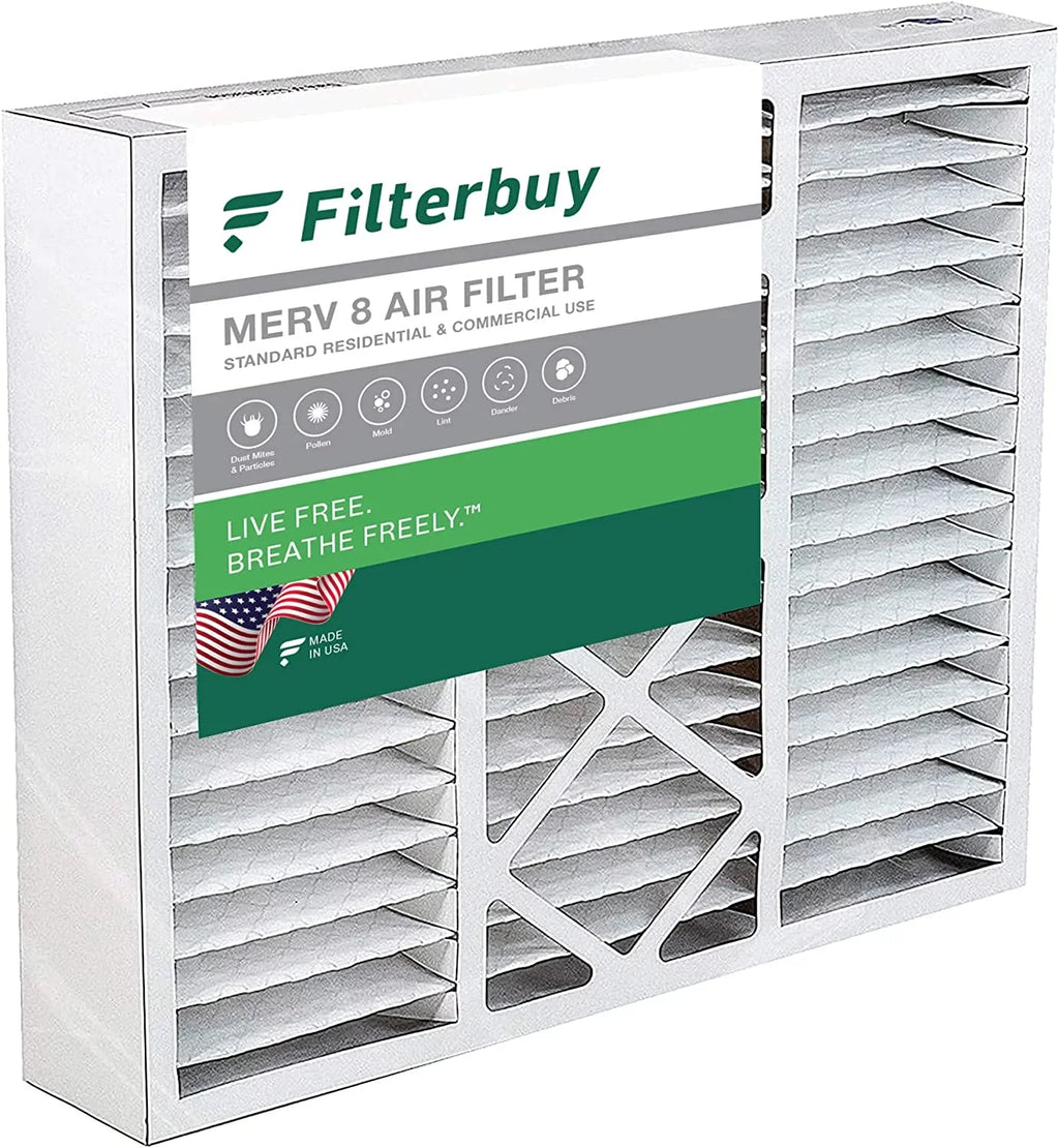 Filterbuy 20x20x5 MERV 8 Pleated HVAC AC Furnace Air Filters for Honeywell FC100A1011 and Lennox X0585 (1-Pack)