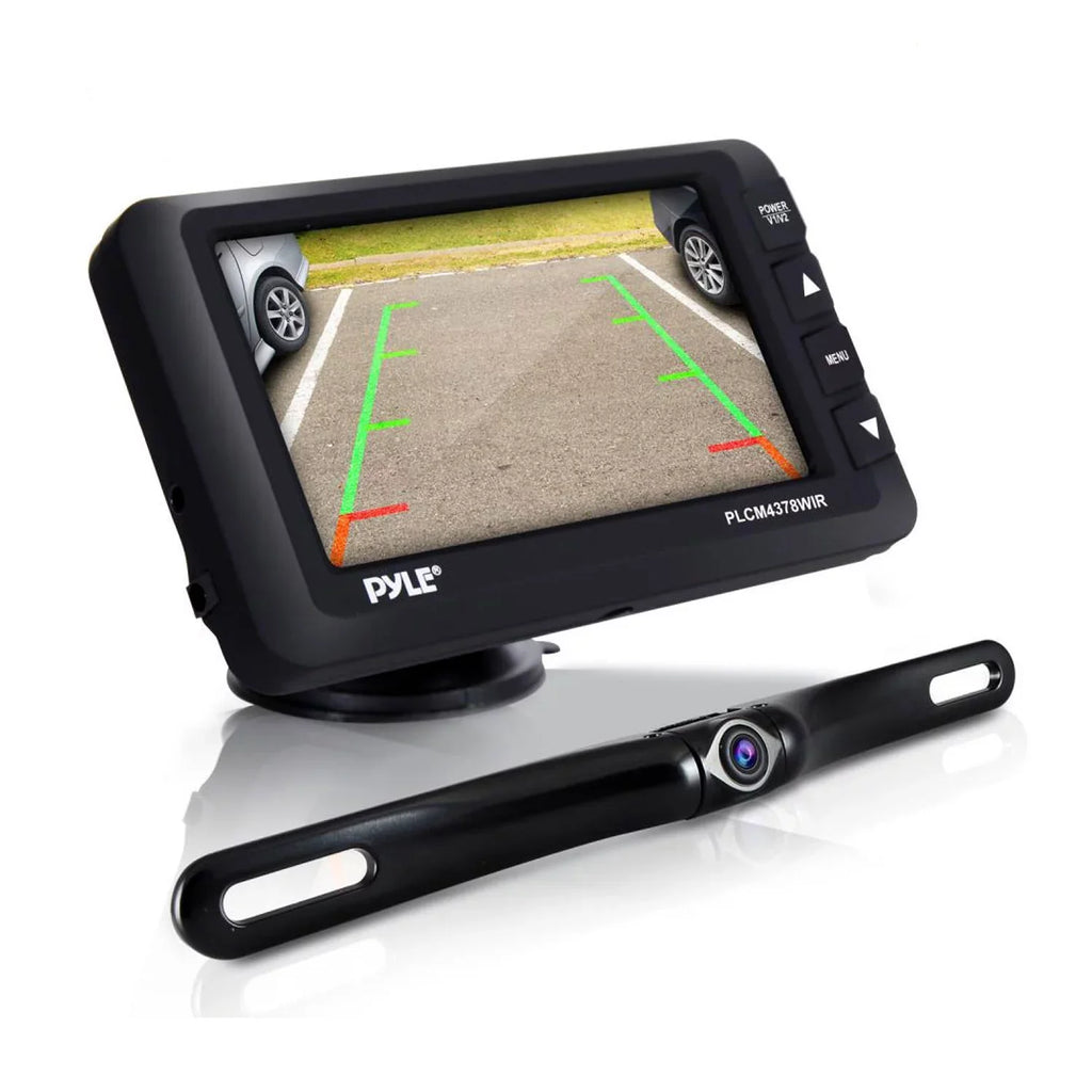 Pyle PLCM4378WIR Adjustable Rearview Backup Car Camera with 4.3 Inch Monitor