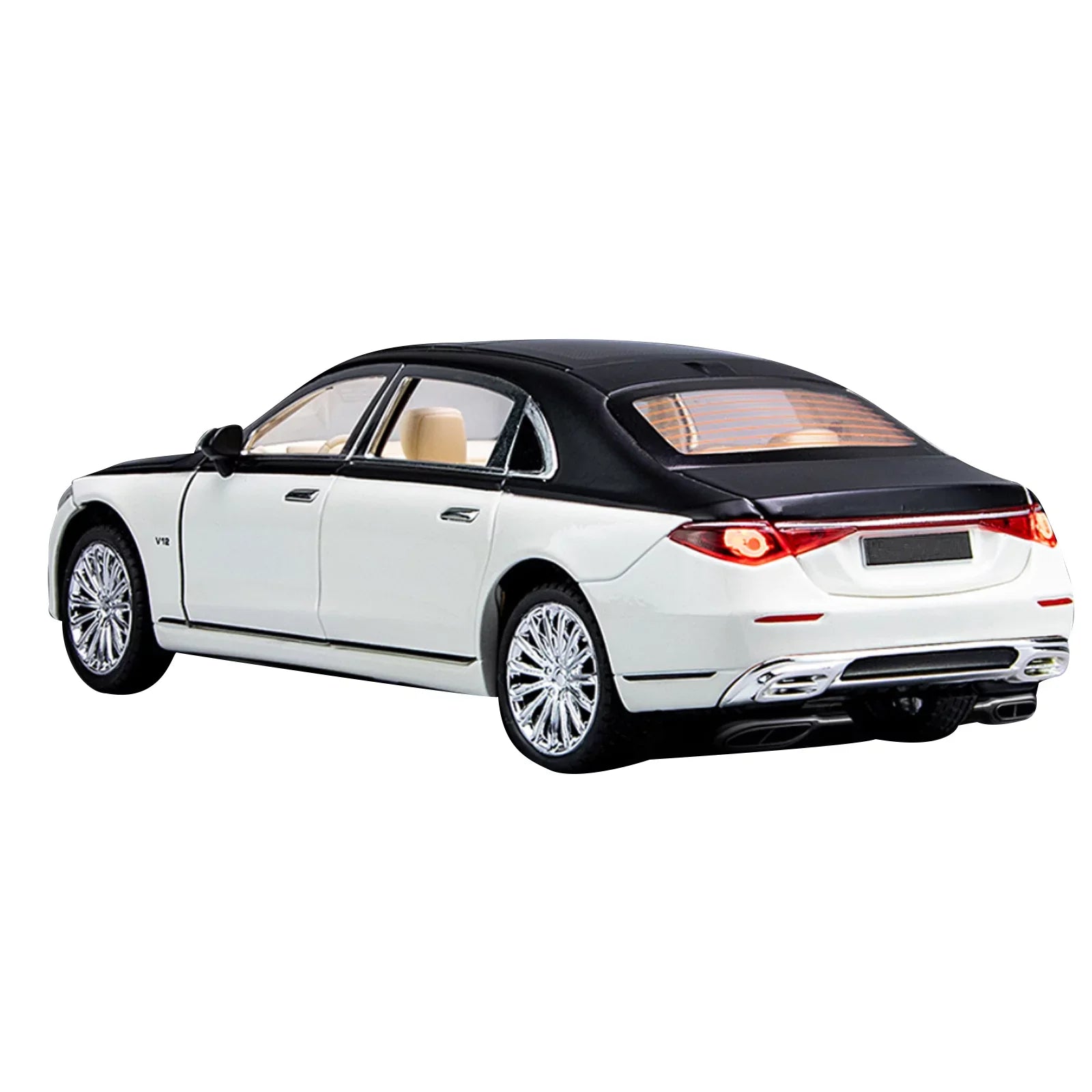 Sizeound & Light Alloy Metal 1/24 Car Model Gift Collection For Benz Maybach Size680