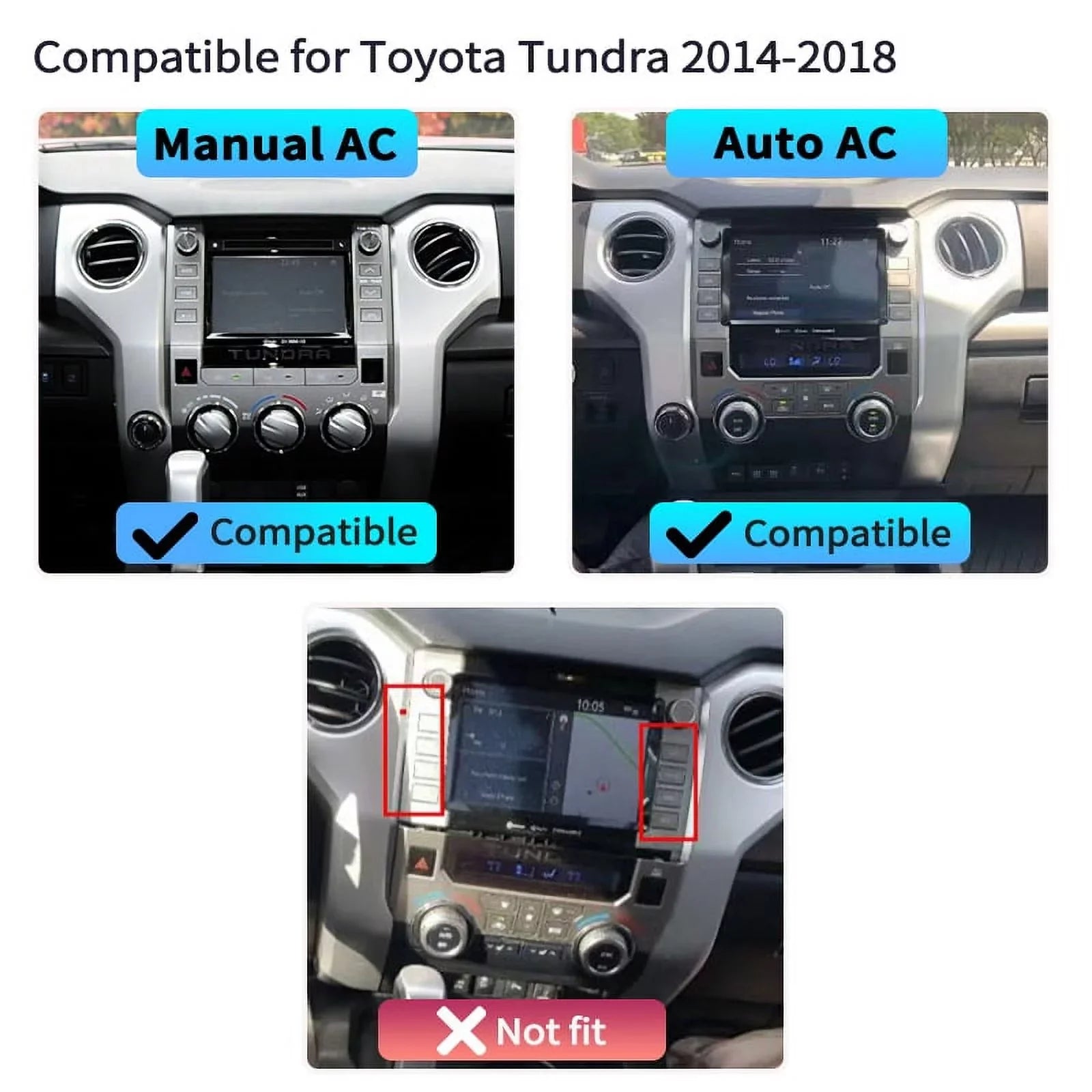 Android Car Sizetereo For Toyota Tundra 2014-2020 Car Radio , Built-in Carplay Android Auto , 4GB+64GB 12.1 Inch Head Unit Multimedia Player