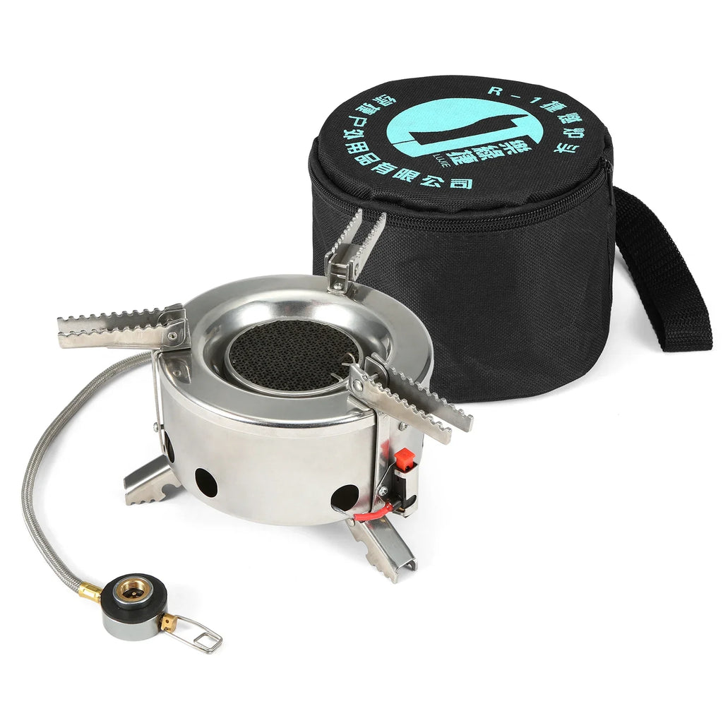 Maboto 6000W Camping Gas Windproof Foldable Backpacking Hiking Outdoor Cooking with Piezo Ignition